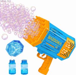 Gun Toys Bubble Guns with Light Bubble Solution 69 Holes Bubbles Machine for Kids Adults Summer Toy Gift for Outdoor Indoor BirthdayL2404