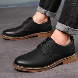 Casual Shoes Man Dress Shoe Trendy Business Formal Classic Retro Style Soft Sole Social Leather Oxfords For Male High Quality Footwear