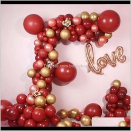 Festive Decoration & Event Home Garden60cm Gem Pomegranate Red Romantic Supplies Birthday Party Room Wedding Site Layout Balloon Drop Deliver