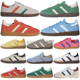 Designer Handball Spezial Casual Shoes Men Women Casual Shoes Snekers Navy Scarlet Aluminum Core Black Scarlet Gum Clear Pink Arctic Night Light Black Yellow