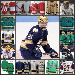 Kob 25 Solag Bakich Hockey jersey 26 Zach Plucinski 27 Trevor Janicke 28 Tyler Carpenter 29 Charlie Raith Wisconsin JERSEY ND College NDF I