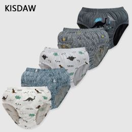 Underwear 5pcs/lot Boys Cotton Boxer Briefs Cute Dinosaur Cartoon Print Kids Underwear Baby Boy Shorts Breathable Toddlers Underpants