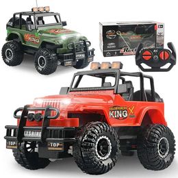 Electric/RC Car 1 18 Remote Control Car 4-Channel Off-Road Vehicle Electric Remote Control Car Model Toys For Boys Children Gifts Brinquedos 240424