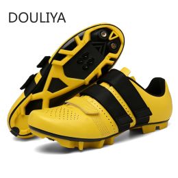 Footwear Mountain Bike Shoes Men Road Cleat Route Cycling Flat MTB Sneaker Bike Speed Racing Bicycle Spd Women Footwear Biking Sports