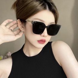 Designer luxury fashion retro sunglasses cat eye framed street Korean version literature and art personality sunglasses for women trend outdoor driving