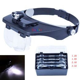 Philtres 1set New Dentist LED headband dental magnifying glass binocular magnifying lens light lens medical surgery surgery toolc