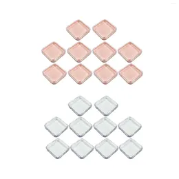 False Nails 10 Pieces Press On Nail Storage Box 3x3inch Compact Tips Display Holder Packaging For Salon Home Use