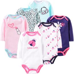 One-Pieces Baby Girl Fall Jumpsuit Long Sleeve 3Pcs Pure Cotton Newborn Bodysuits Round Collar Toddler Boy Clothes Set Infant Cute Costume