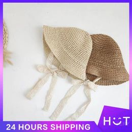 Berets Tie-up Hat Decorative Clothing Tie Children's Straw Accessories Travel Lovely And Elegant Lace