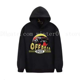 2023 Erkek Hoodies Rhude Hoodie Mektup Baskı Uzun Kollu Moda Erkekler Kadın Kazak Hip Hop Hoodies Marka Sweatshirts Boyut M-2XL Trailtsuits Markalar Açık Ceket 709