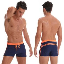 ELXG Men's Swimwear Hot Mens Breathable Swimsuits Man Swim Trunks Boxer Briefs Sunga Suits Maillot De Bain Beach Shorts d240424