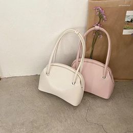 Shoulder Bags Vintage Baguette Bag For Women PU Leather Solid Color Armpit White French Subaxillary Designer Handbag