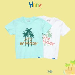 Tees Hnne 2022 Summer Coconut Tree Print Child Tshirt 100% Cotton Soft Kids Tops Unisex Boys Girls Comfortable Tshirt Hj150881