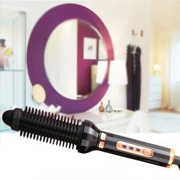 Hair Curlers Straighteners Hot Air Spin Brush for Styling and Frizz Control Auto rotating Curling Negative Ionic Curler Hair Dryer Brush Y240504
