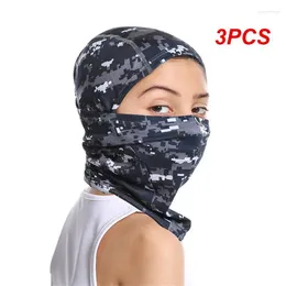 Bandanas 3PCS Tactical Camouflage Balaclava Full Face Mask Wargame CP Military Hat Hunting Cycling Army Multicam Bandana Neck