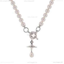Satellite Viviennes Viviane Westwood Necklace High Quality Aleksa Baroque Pearl One Layer Three Dimensional Necklace High Edition 9676