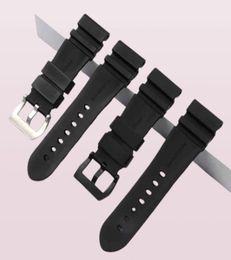 24mm 26mm Nature Silicone Rubber band For Panerai LUMINOR PAM 441 Strap Bracelet Pin Buckle Watch Accessories7138703