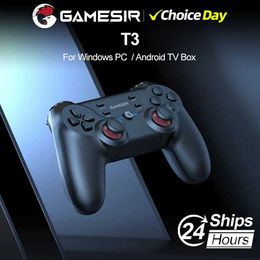 Game Controllers Joysticks GameSir T3 Wireless Controller Joystick Gamepad for PC Android TV Box Desktop Computer Laptop Windows 7 10 11 Dual Vibration d240424