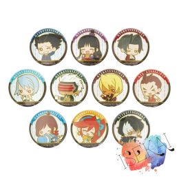 Brooches 50mm Gyakuten Saiban Game Badge Ace Attorney Phoenix Wright Apollo Justice Athena Cykes Maya Fey Metal Badge Brooch Pin