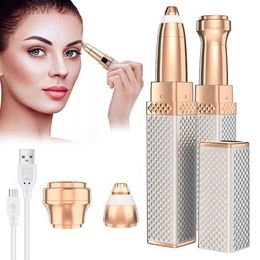 Epilator Eyebrow Trimmer Women New 2 in 1 Electric Epilato For Nose Facial Epilator Chargeable Eyebrow Trimmer Micro Epilator for Ladies d240424