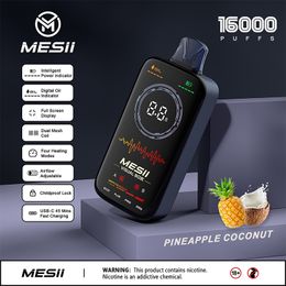 Puff Disposable Mesii 16000 Puffs Wholesale I Vape Disposable E-Cigarette Vapes Rechargeable Vaper With Full Degital Screen