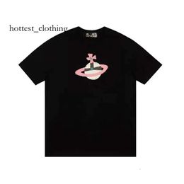 Viviane Westwood Shirt Men's Spray Orb T-shirt T-shirt Brand Clothing Men Women Summer T Shirt with Letters Cotton Jersey High Quality Luxury T Shirt 76 6442