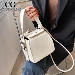 Shoulder Bags Cvvo Glmc Box Design Solid Color Pu Leather Mini Crossbody Bag For Women 2024 Female Handbags And Purses Fashion Totes