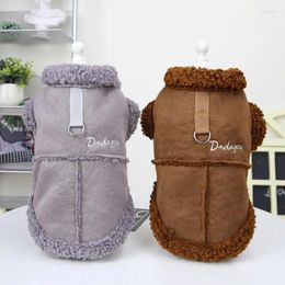 Dog Apparel Pet Jacket Lamb Fleece Coat British Style Winter Warm Clothes For Small Puppy Costume Chihuahua Cat Outfits