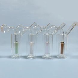 SmokPro Colored Percolator Tube Glass Oil Rig Thick Pyrex Glass Oil Burner Smoking Pipe Mini Hookah Bong Bubbler Bong With 3cm Head Bowl