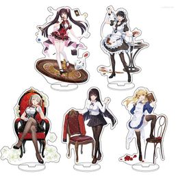 Keychains Japan Anime Kakegurui Cosplay Stand Model Plate Jabami Yumeko Saotome Meari Acrylic Figures Standee Display Bedroom Desk Decor