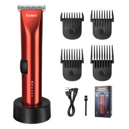 Clippers Kemei Professional Beard Hair Trimmer For Men Grooming Edge Hair Clipper Electric Hair Cutting Machine Rechargeable Haircut