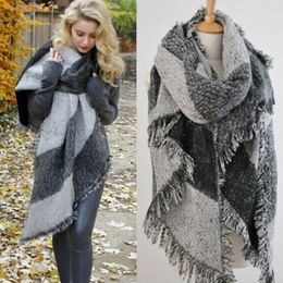 Scarves Women Long Cashmere Winter Wool Blend Soft Warm Scarf Wrap Shawl Plaid