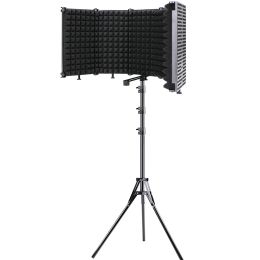 Cameras Professional Studio Recording Microphone Pop Philtre Foldable Isolation Shield High Density Foam Wind Screen for Bm800 Microphone