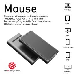 Mice Cheerdots Air Wireless Mouse Wireless Bluetooth Mouse Portable Voice Pen Laser Pointer for Laptop Accessories, Xiaomi, iPad