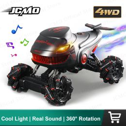 Cars 2.4GHz Remote Control Car Monster Shark Stunt RC Car Electric Truck Stunt Vehicles Sound Light Spray Car Toys for Boys Kids Gift