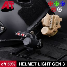 Lights WADSN Tactical Fast Helmet Light Set HL1 Gen 3 Multi Use High Performance LED Helmet White Red Infrared Weapon Flashlight