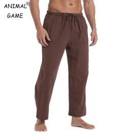 Pants Sweatpants Solid Colour Pants Breathable Yoga Elastic Waist Trouser Male Casual Drawstring Fitness Sport Sportswear Trousers Men