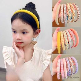 Hair Accessories 3 Pcs/Set New Women Girls Plaid Floral Colors Broadside Hairbands Sweet Children Vintage Cute Hair Hoop Kids Hair Accessories