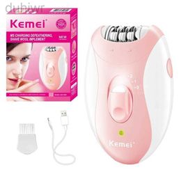 Epilator Kemei Women Epilator Electric Hair Removal Facial Body Lady Bikini Legs Arms Armpit Hair Remover Underarms Rechargeable d240424