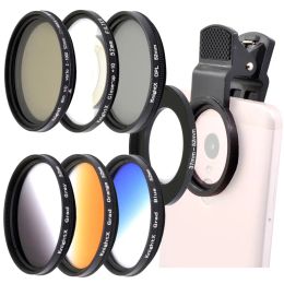 Filters KnightX Universal cellphone accessories 52MM macro lens star 4 6 8 line lenses for phone Camera filter mobile android