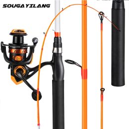 Accessories Sougayilang Spinning Fishing Rod and Reel Set Max Drag 10kg Rod 5.2:1 Gear Ratio Spinning Reel and Carp Bass Fishing Rod