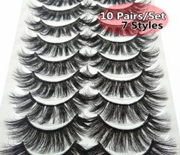 2019 NEW Full Volume 10 pairs Mink Eyelashes 3D Natural False Eyelashes Mink Lashes Soft Eyelash Extension Makeup Kit Cilios7151384