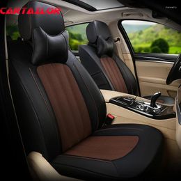 Car Seat Covers CARTAILOR Cover Styling For 307 SW Cars Cowhide & Artificial Leather Seats Cushion Accessories Set