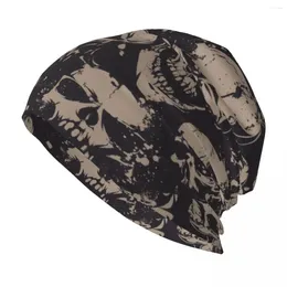 Berets Cool Skull Skullies Beanies Hats Summer Unisex Street Cap Warm Thermal Elastic Bonnet Knitting