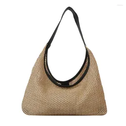 Totes Fashions Women's Straw Woven Tote Bags Large Capacity Casual Handbag Hollow Summer Beach Vacation Shoulder Bag