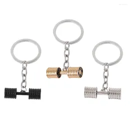 Keychains 3 Pcs Key Chain Rings Dumbbell Keyring Pendant Keychain Bag Charm Gym Personality