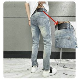 Men's Jeans spring summer THIN lvicon Men Straight leg Loose Fit European American CDicon High-end Brand Small Straight Pants LXK33