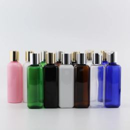 Bottles 50pcs 100ml Empty Plastic Bottles with Gold Sier Press Cap Travel Size Cosmetic Shampoo Bottle Skin Care Tools Personal Care