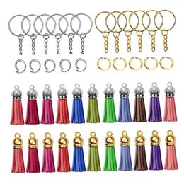 Keychains 150pcs/Set Keychain Tassels Key Chain DIY For Crafts Making