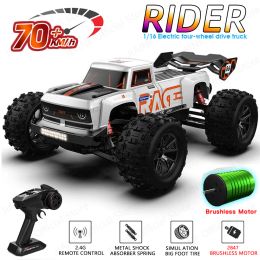 Cars SMRC S910PRO 1:16 70KM/H 4WD RC Car With LED Remote Control Cars High Speed Drift Monster Truck for Kids VS Wltoys 144001 Toys